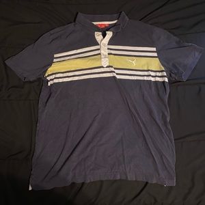 Puma Striped Collared Tee